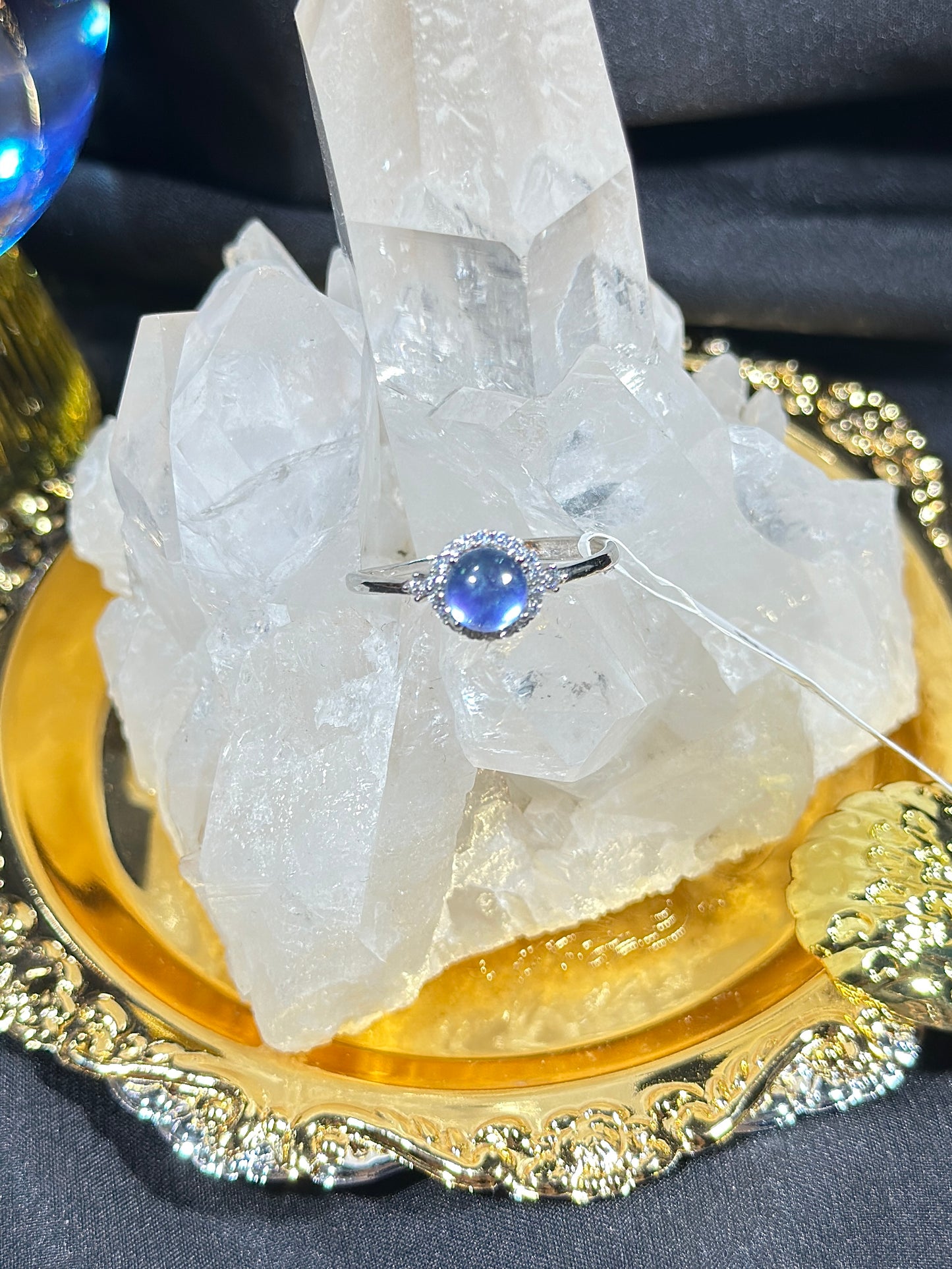 Aquamarine S925 silver ring-1