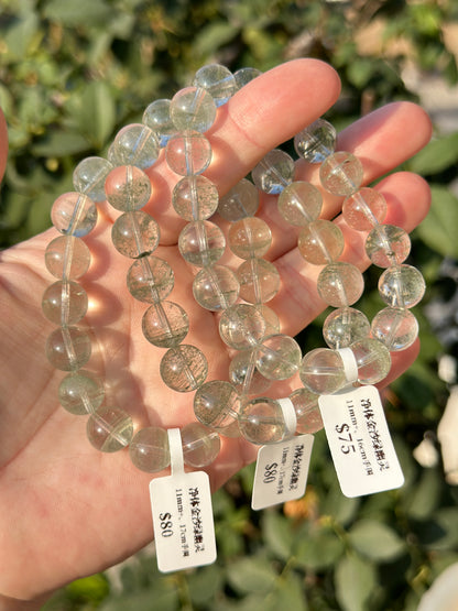 Pure Gold Sand Green Ghost Crystal