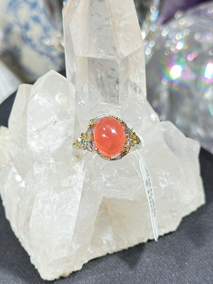 红纹石S925银戒指