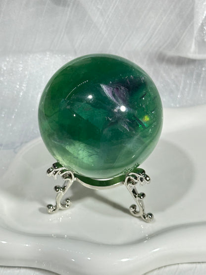 Green Fluorite Crystal Ball