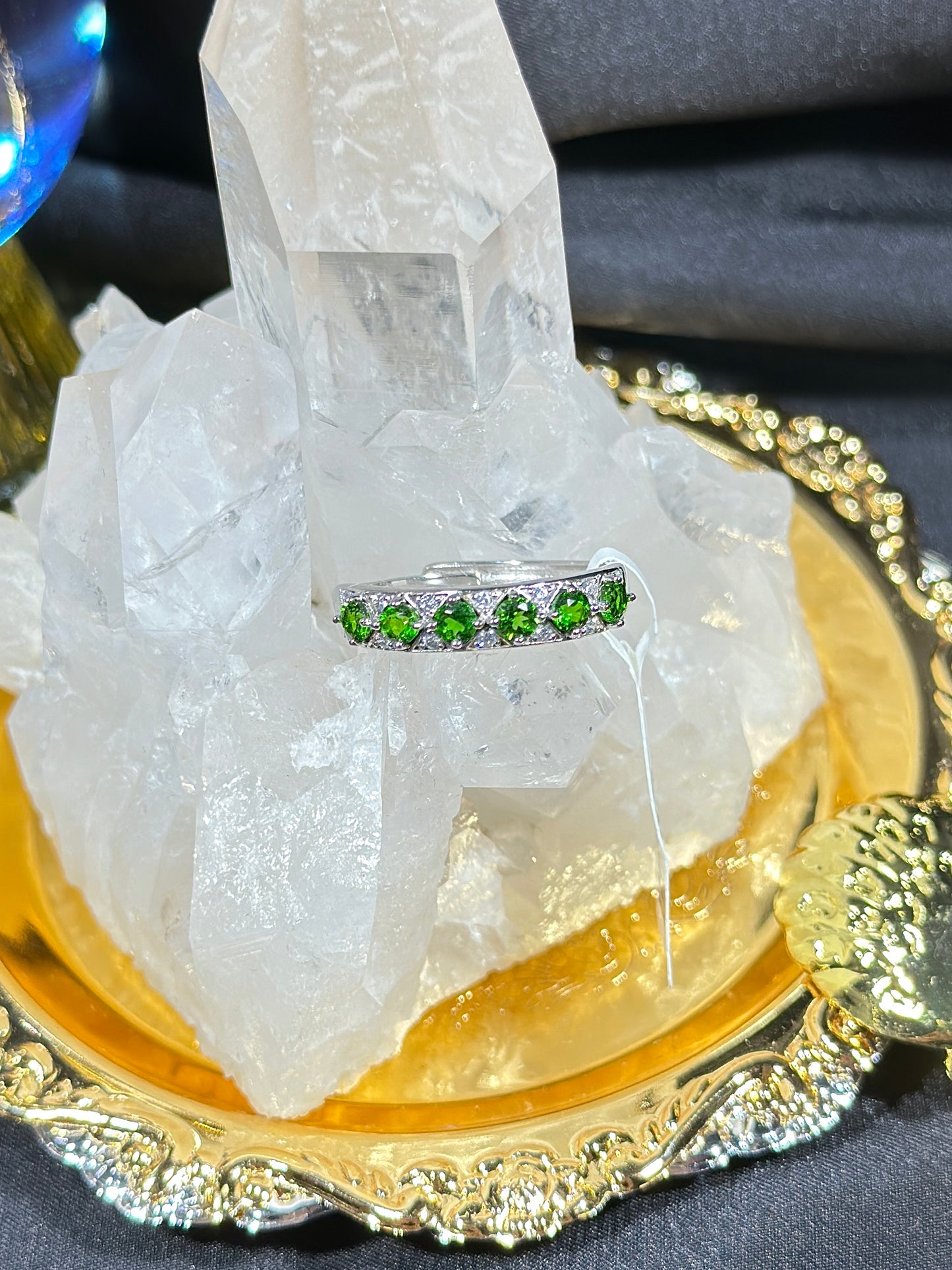 Diopside S925 silver ring