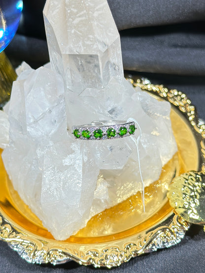 Diopside S925 silver ring