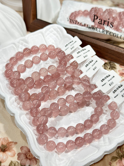 Gold Powder Strawberry Quartz