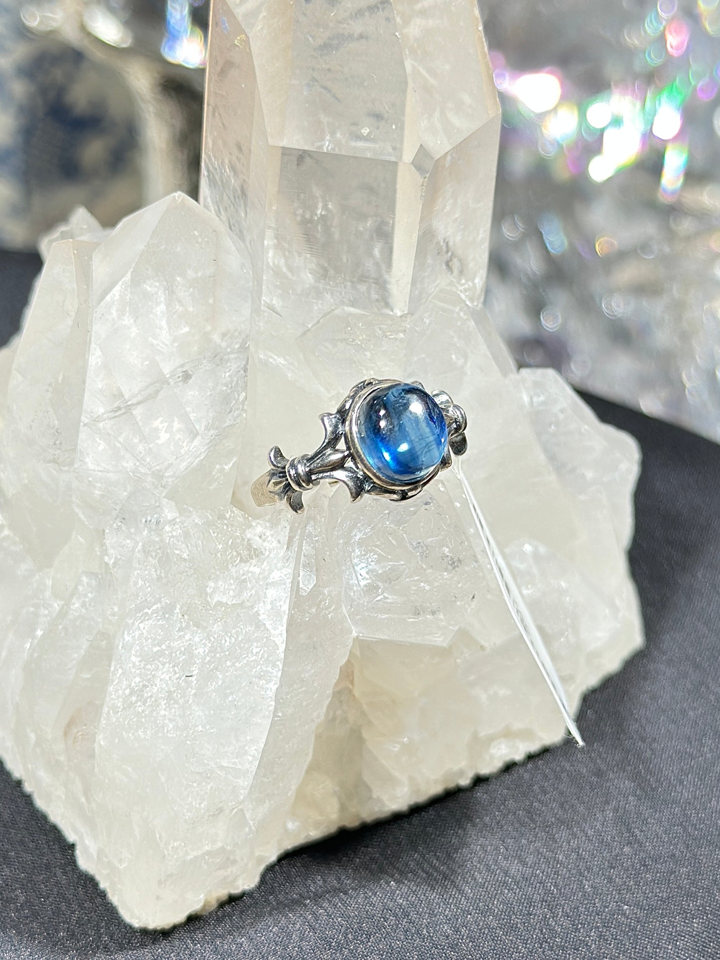 蓝晶石S925银戒指