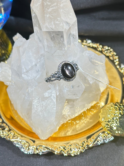 Gold Luck Stone S925 Silver Ring-1