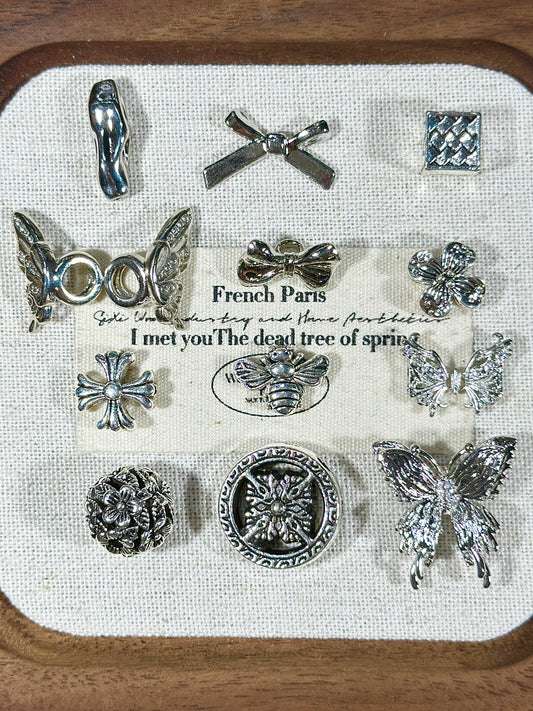 Antique silver spacer beads