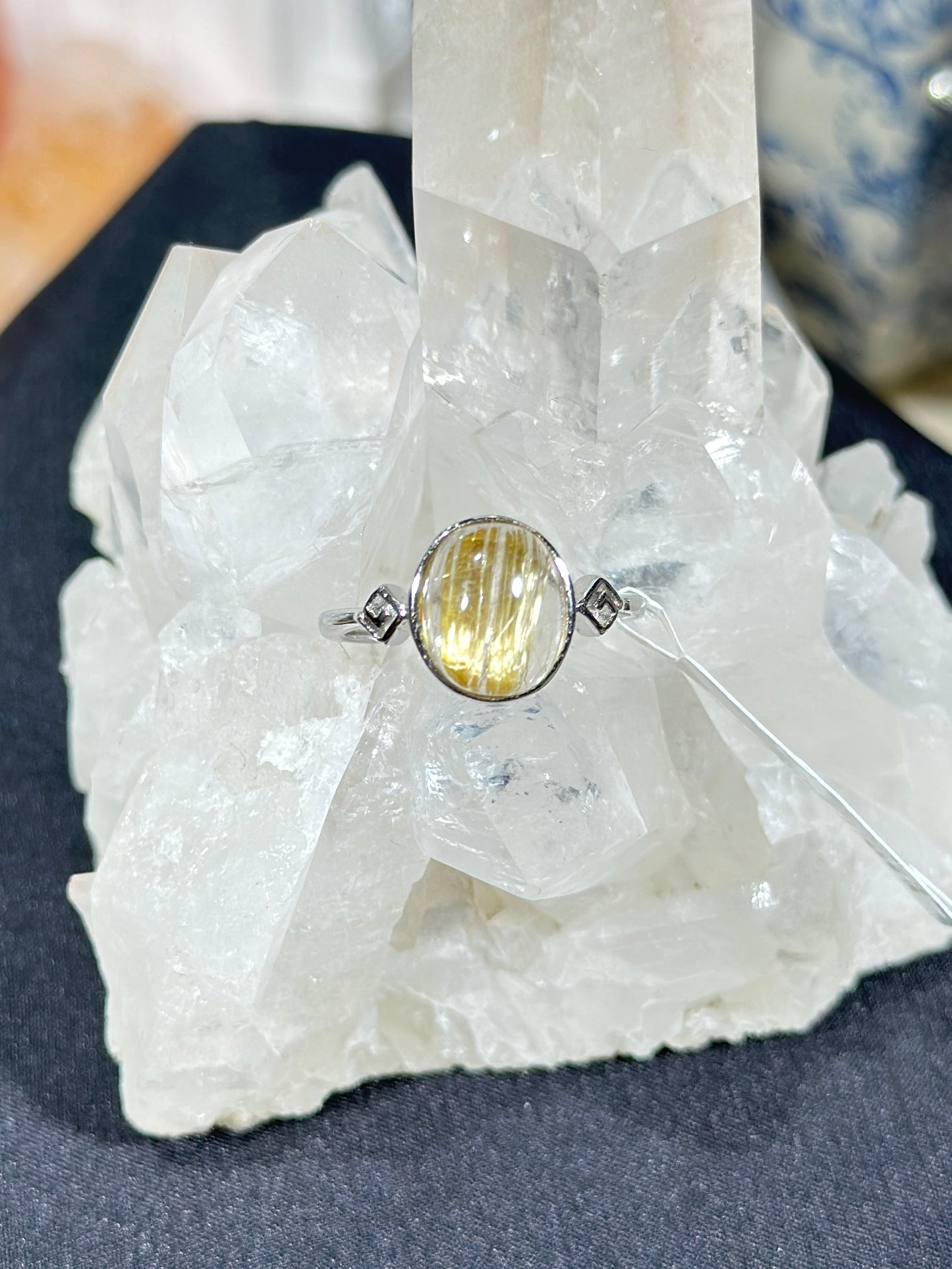 金发晶S925银戒指