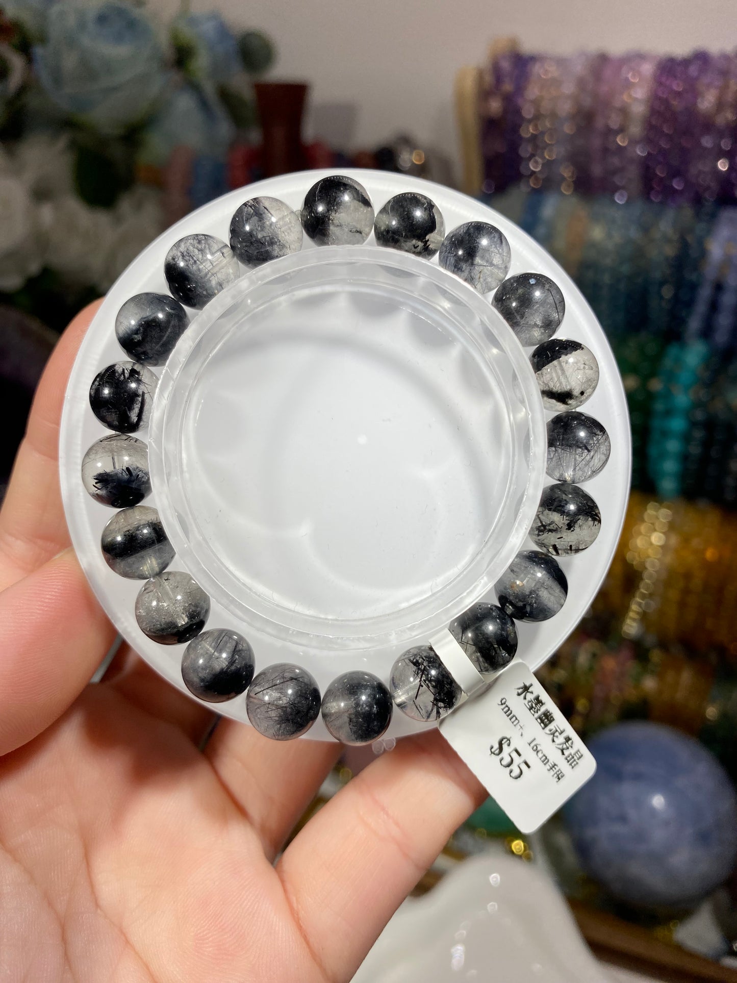 Ink style ghost hair crystal