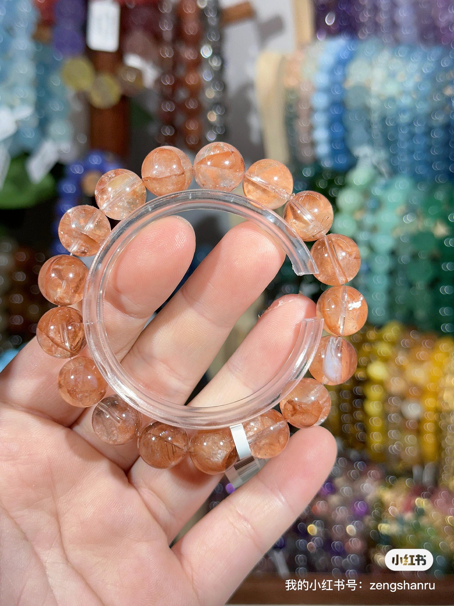 Dried rose red gum flower crystal