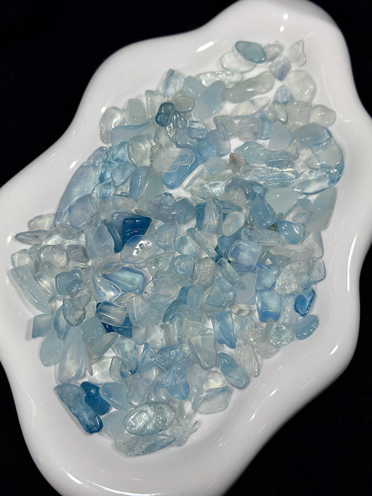 Aquamarine crystal gravel