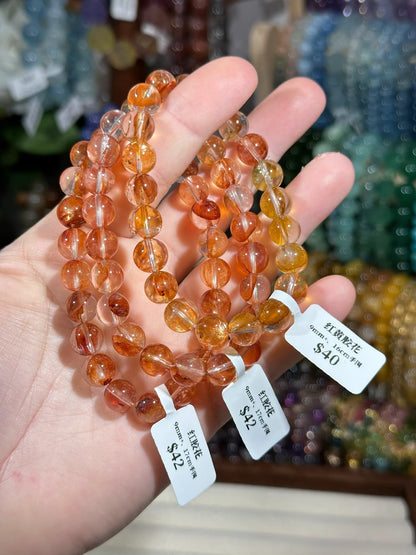 Red Gum Flower Crystal 9mm+