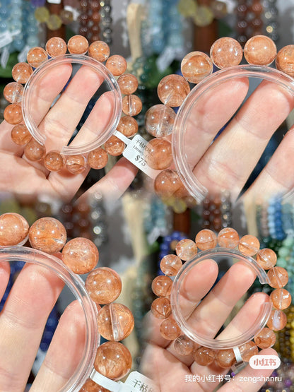 Dried rose red gum flower crystal
