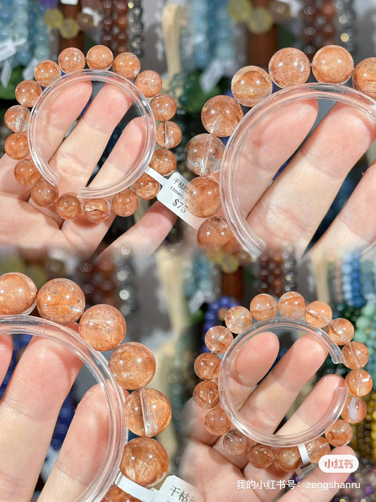 Dried rose red gum flower crystal