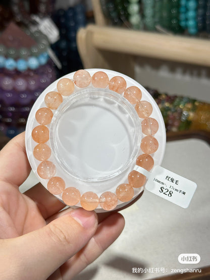 Red rabbit fur crystal