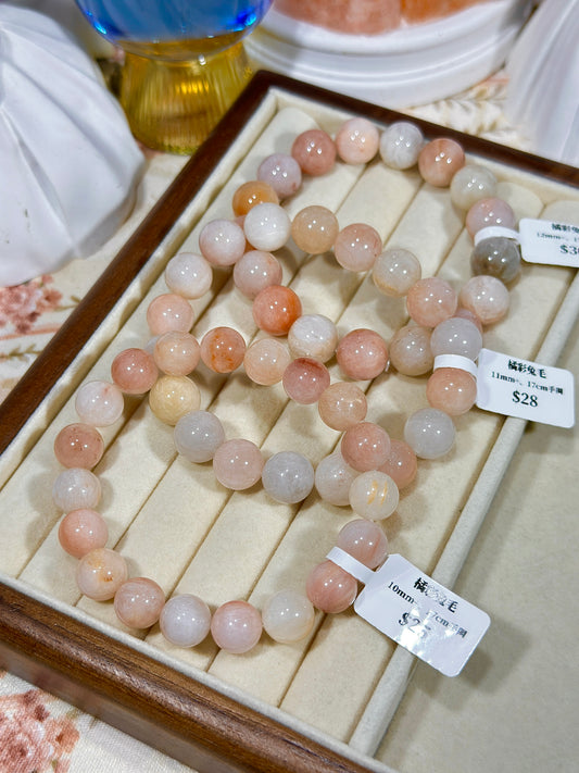 Orange rabbit fur crystal