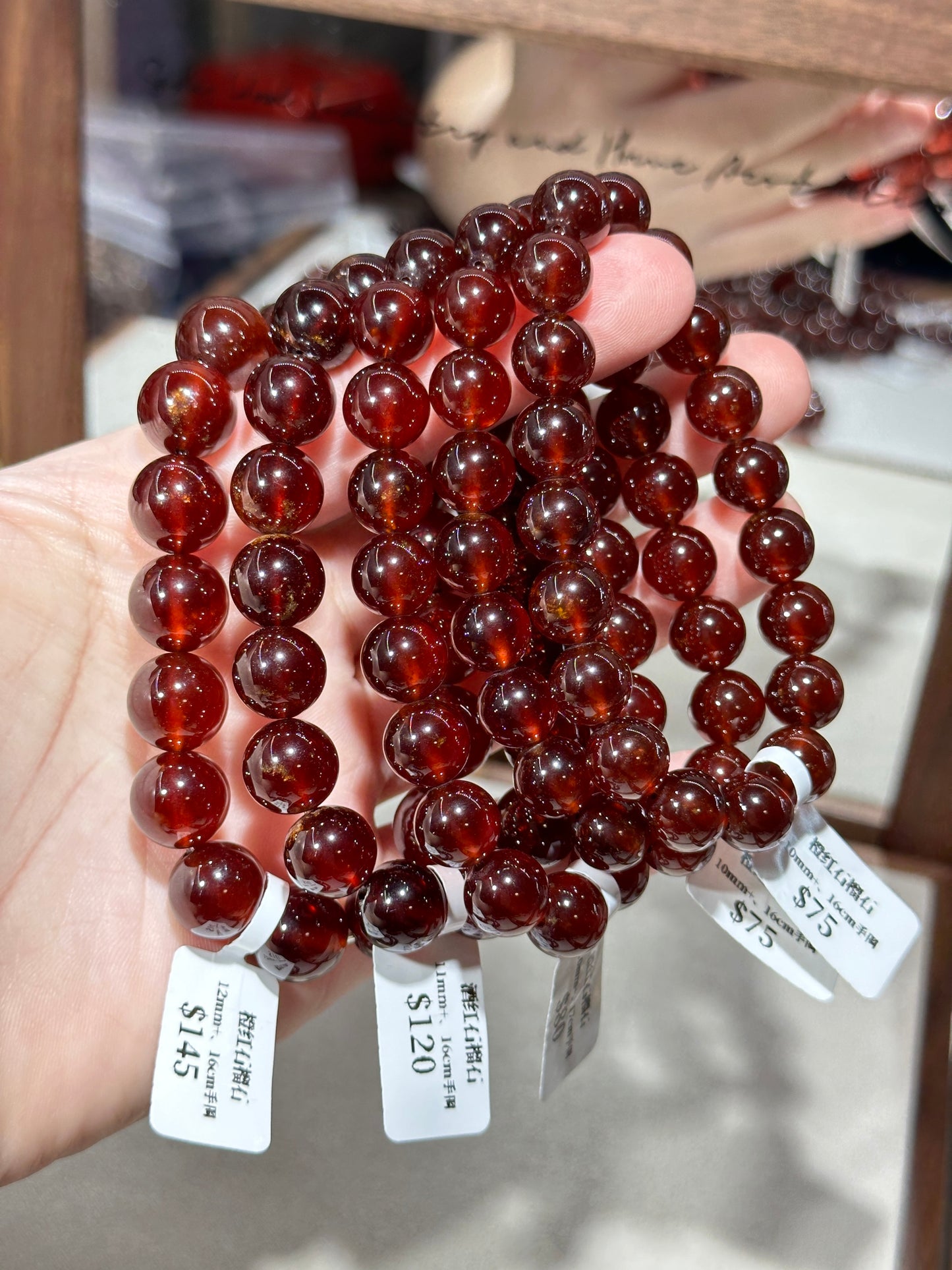 Orange-red garnet