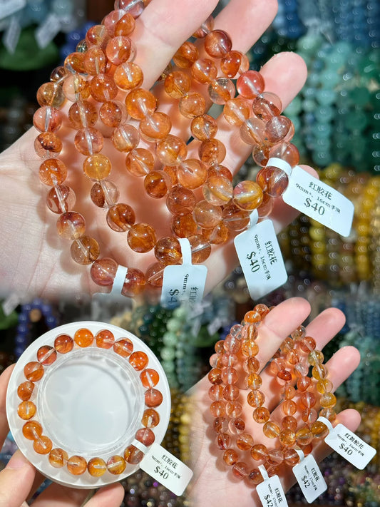 Red Gum Flower Crystal 9mm+