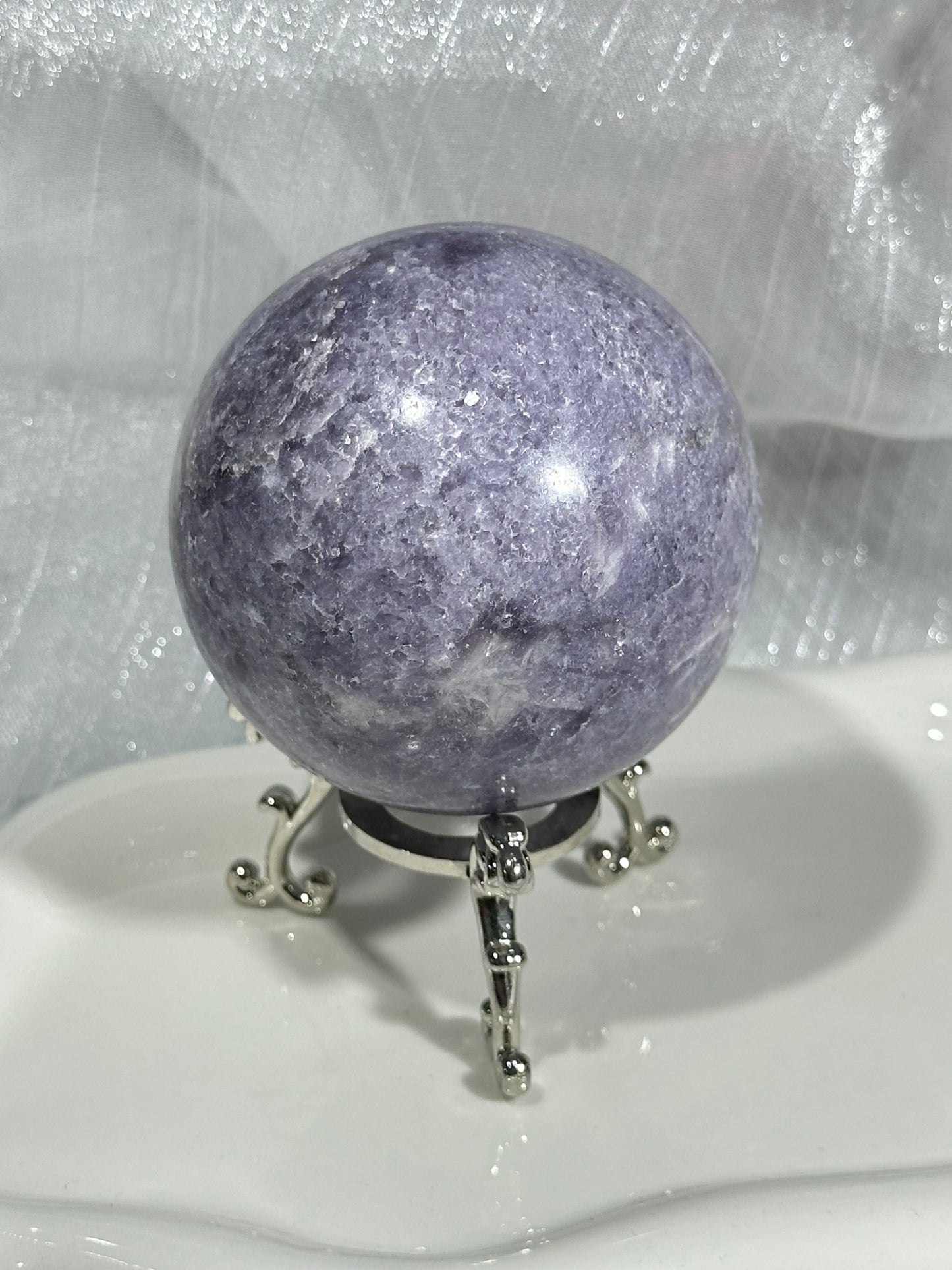Plum Blossom Tourmaline Crystal Ball
