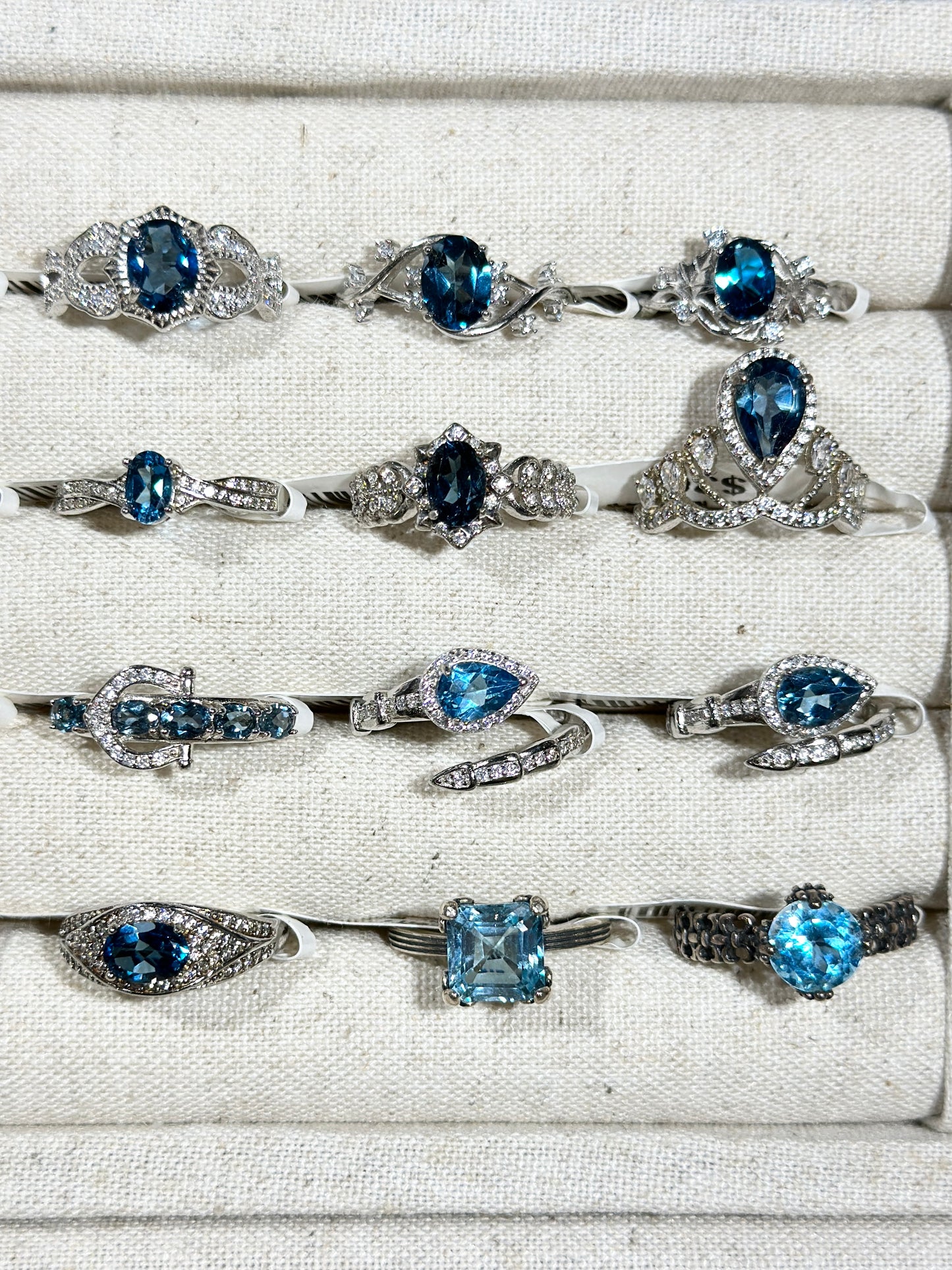 蓝托帕石戒指 S925银