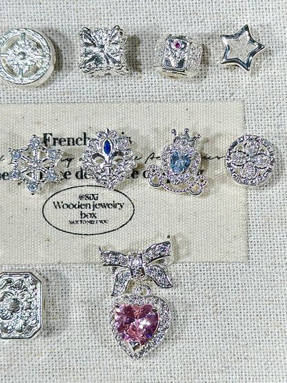 Bright silver spacer beads