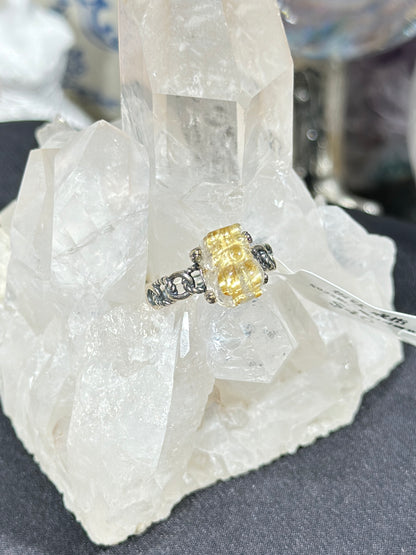 金发晶S925银戒指