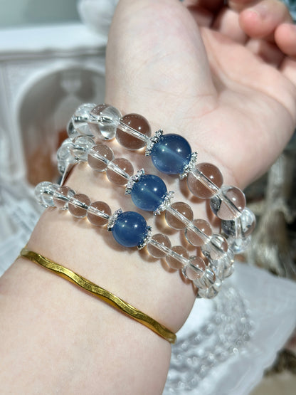 White crystal aquamarine design