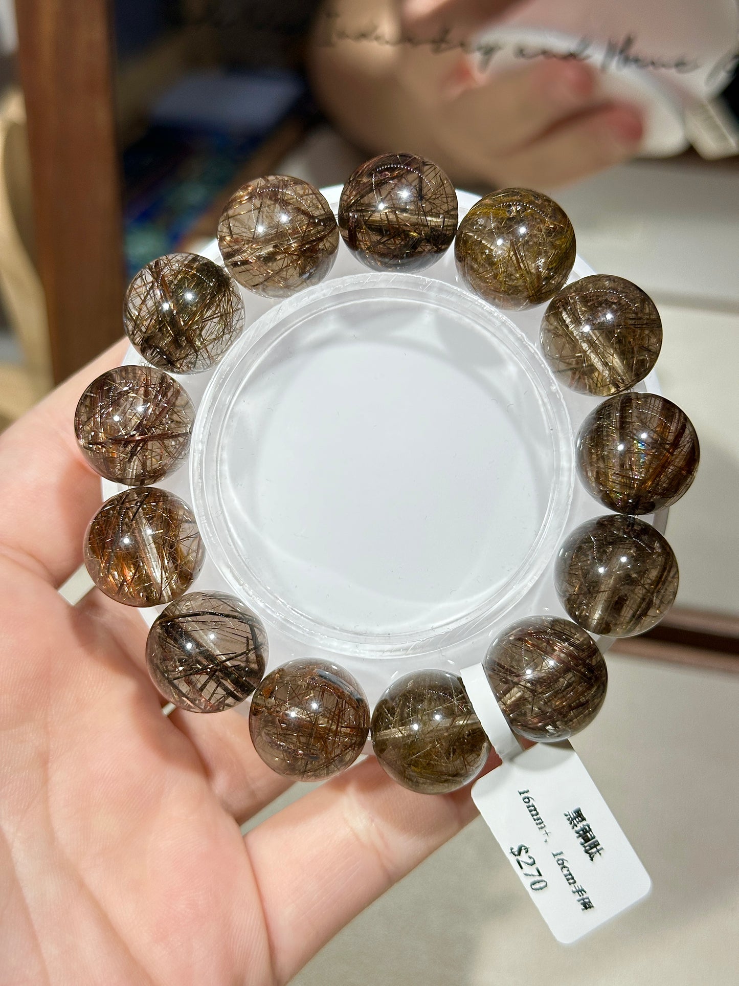 Black copper titanium crystal