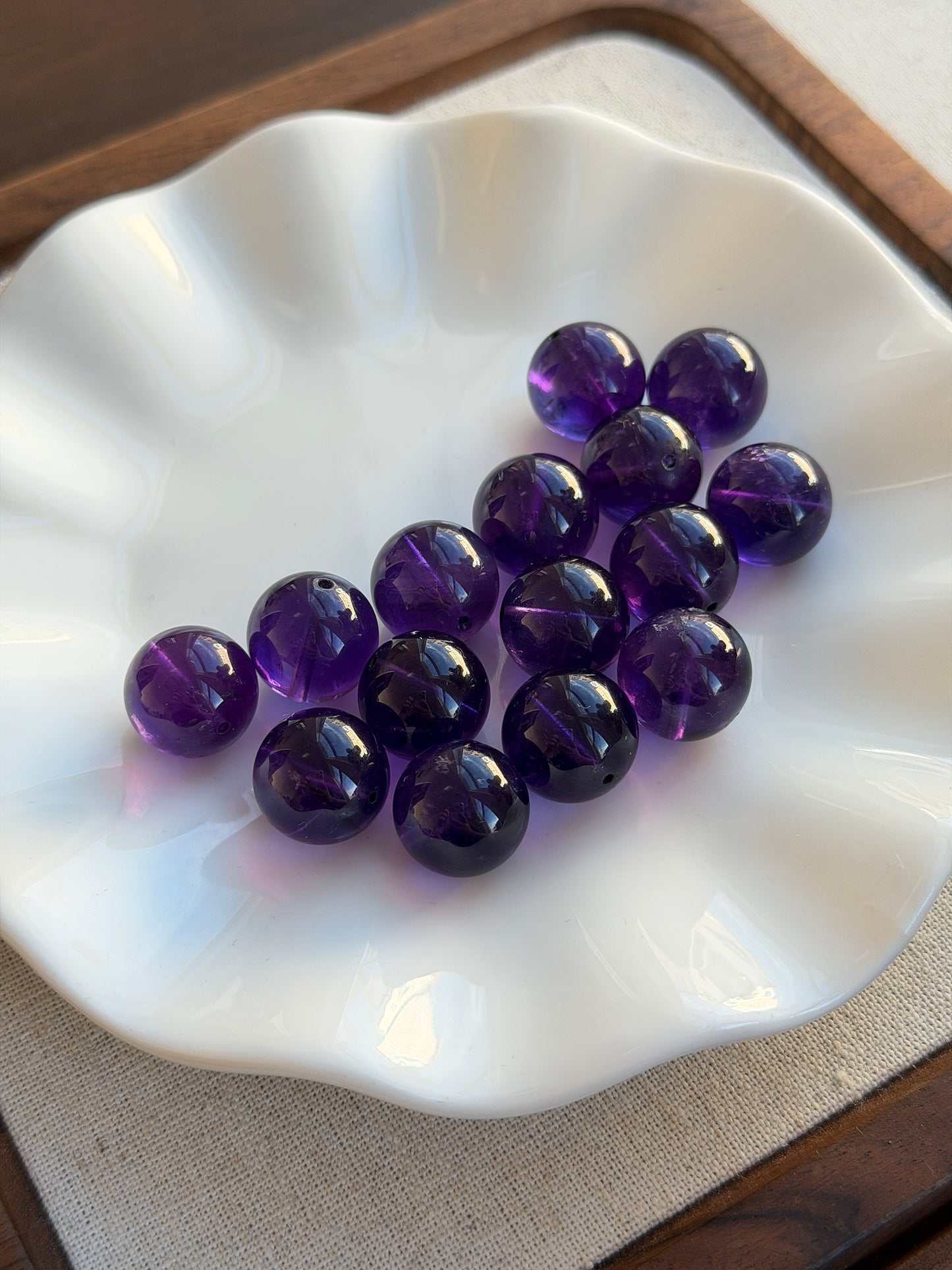 乌拉圭紫水晶单珠 14mm+