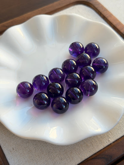 乌拉圭紫水晶单珠 14mm+