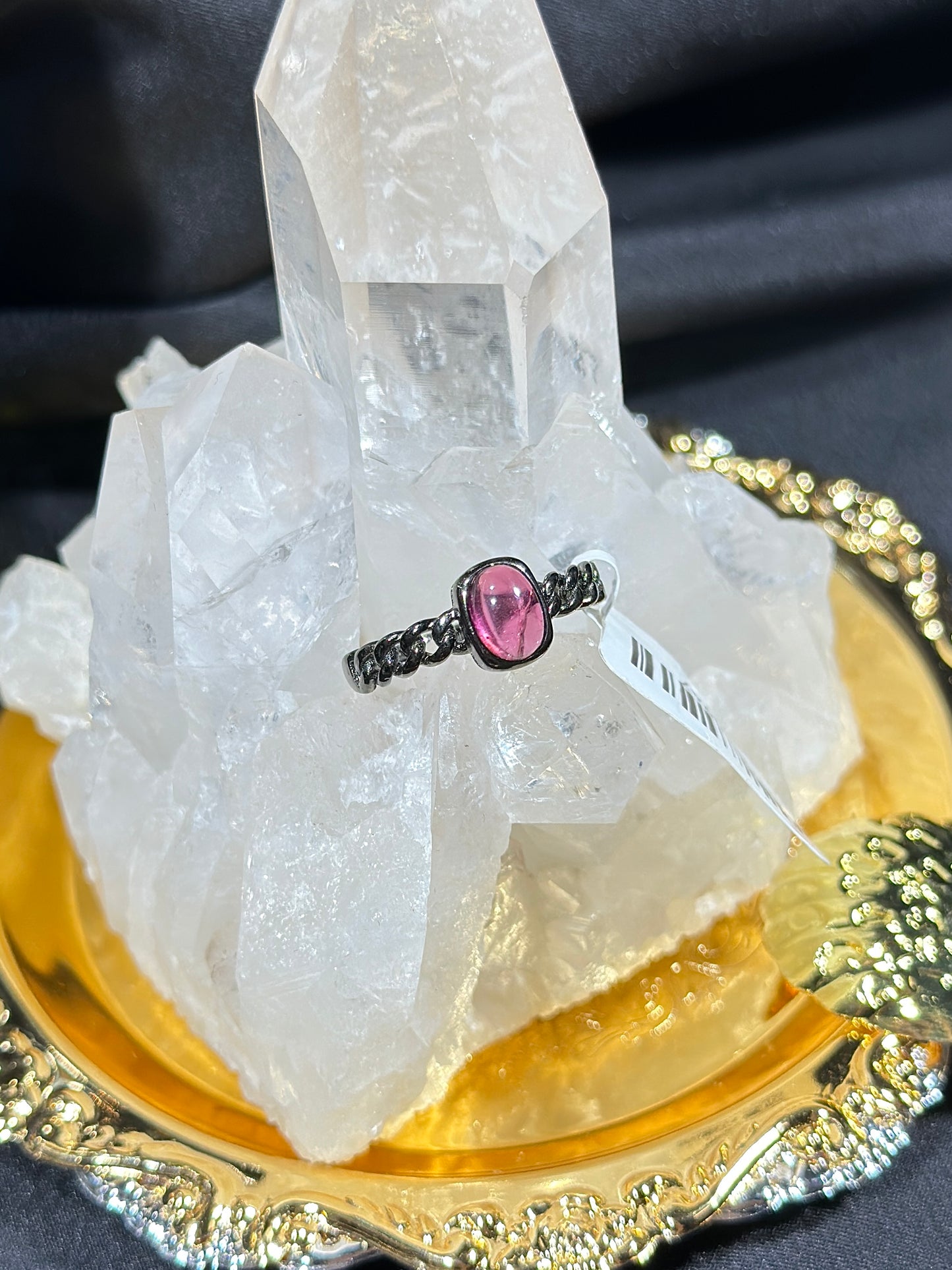 Pink Topaz S925 Silver Ring