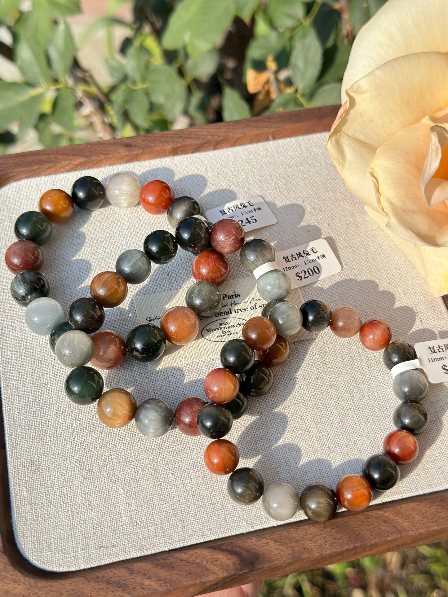 Vintage rabbit fur crystal