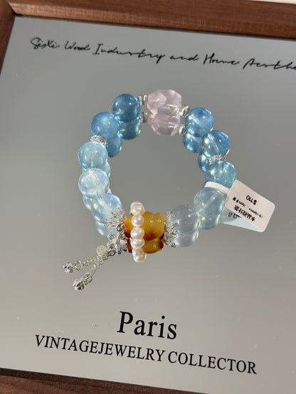 Design | Aquamarine, Rose Quartz and Beeswax Bear