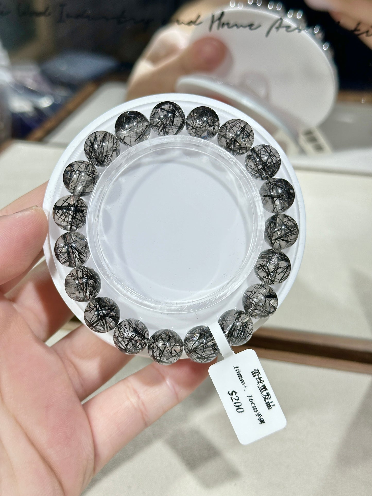 Lace black hair crystal