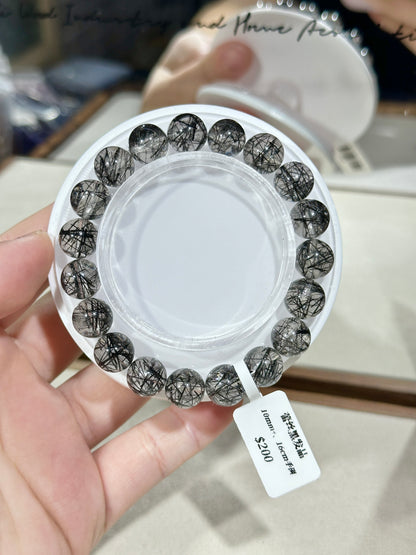 Lace black hair crystal