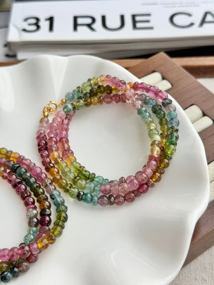 彩虹碧玺多圈长链