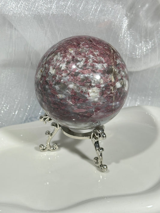 Plum Blossom Tourmaline Crystal Ball