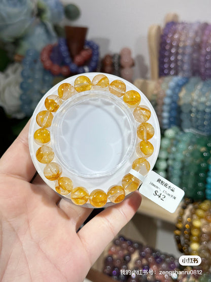 Yellow Gum Flower Crystal