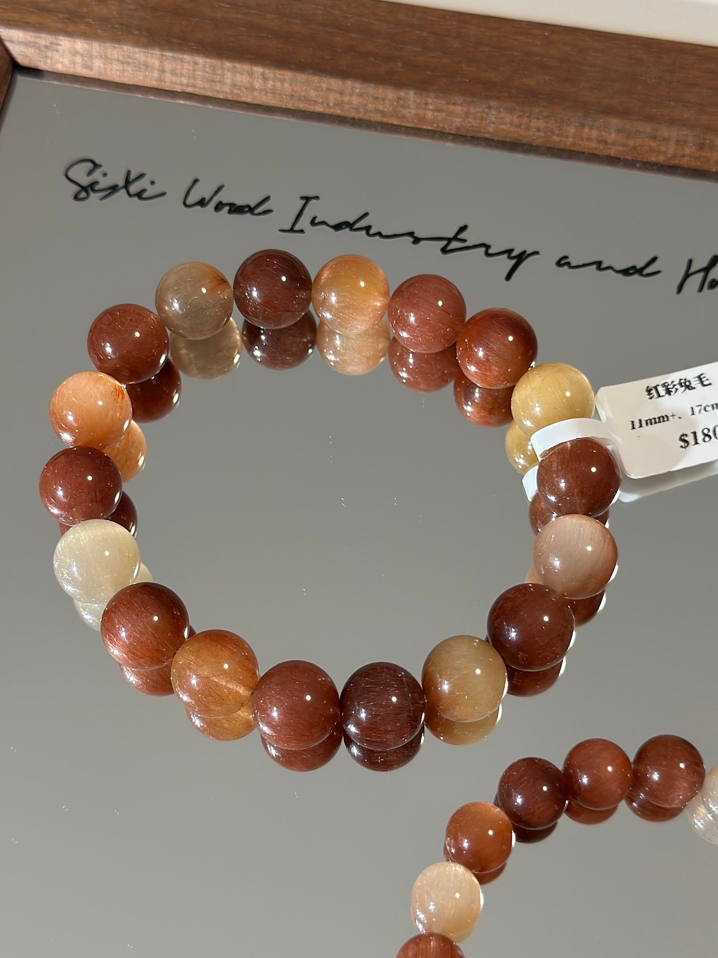 Red rabbit hair crystal