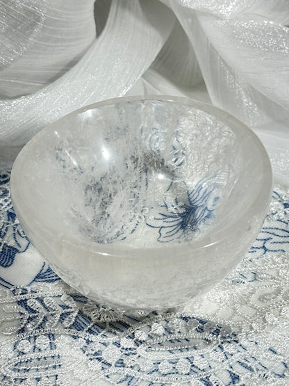 White crystal bowl