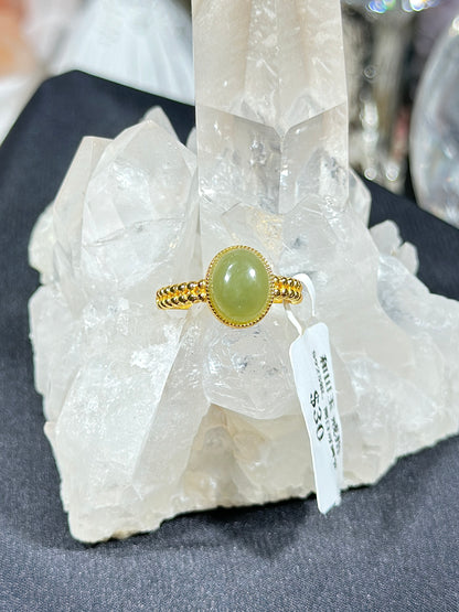 和田玉S925银戒指