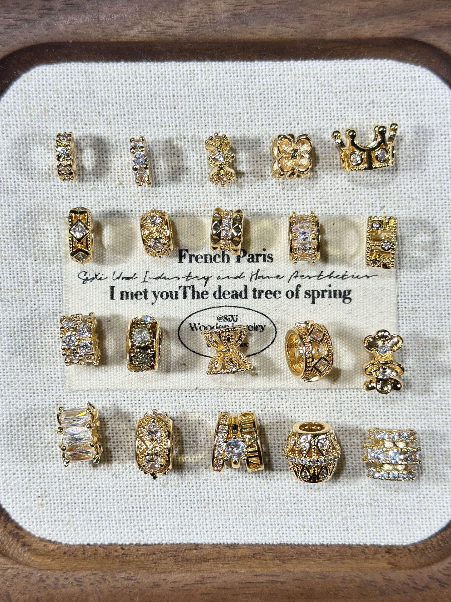 Light gold spacer ring spacer