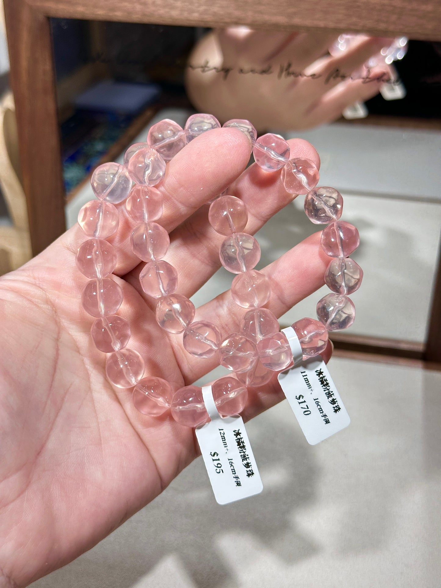 Ice orange pink crystal pineapple beads