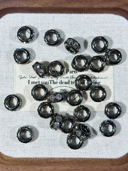 Gun black spacer bead ring