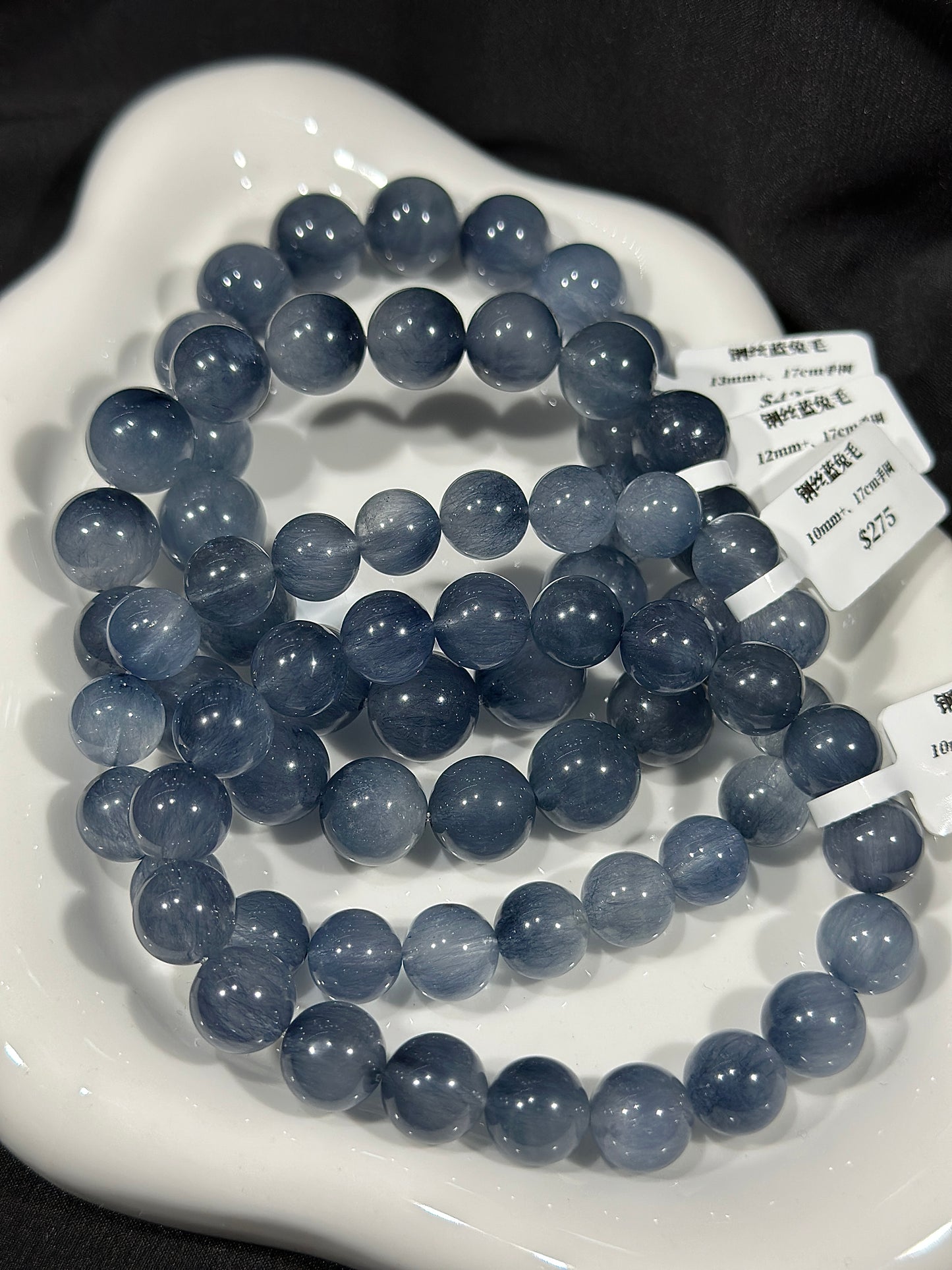 Steel wire blue rabbit fur crystal