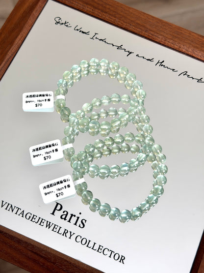 冰透蓝绿调葡萄石