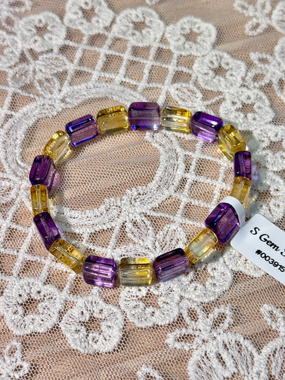 Pure Amethyst Citrine Cube