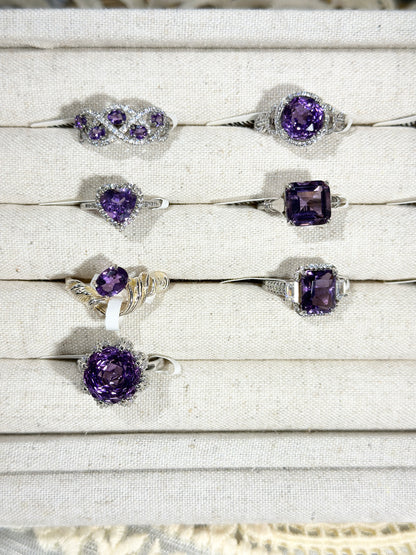 紫水晶戒指 S925银