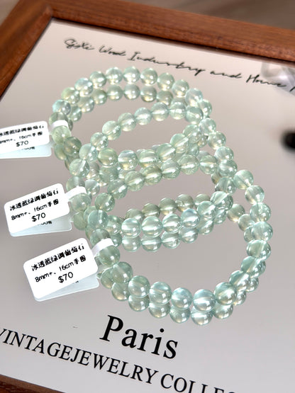 冰透蓝绿调葡萄石