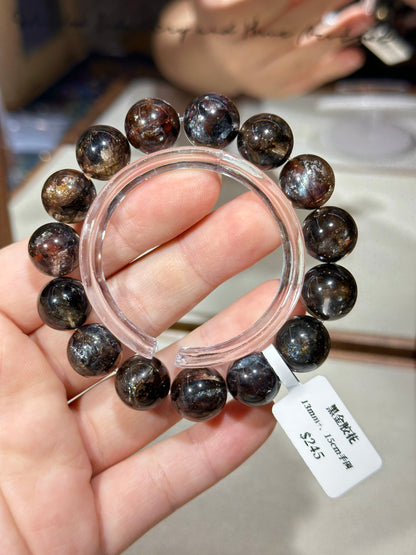 Black gold flower crystal