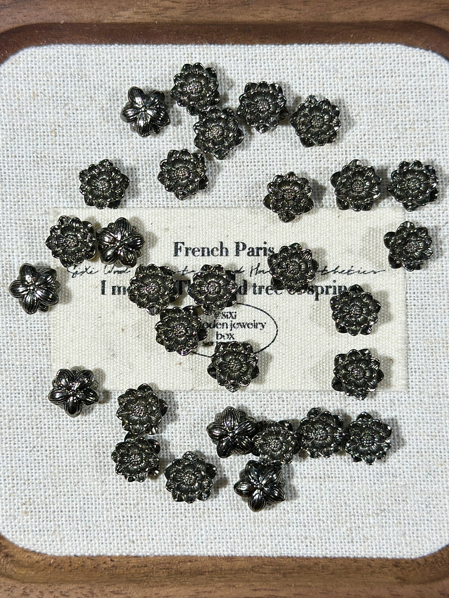 Gun black spacer bead ring